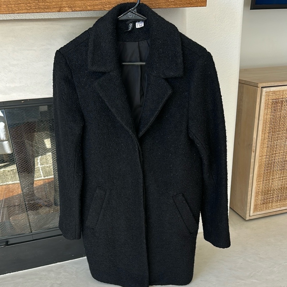 H & M Divided Women’s Black Wool Coat